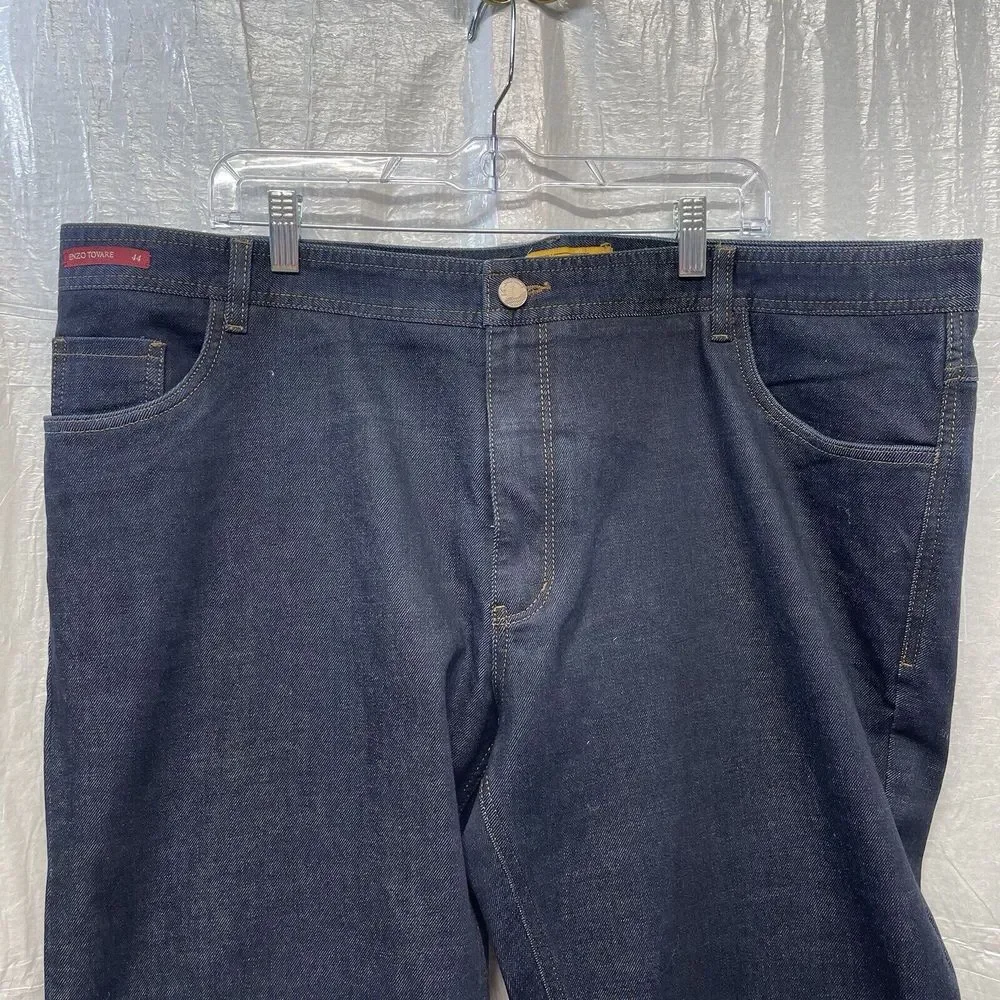 Enzo Tovare Jeans Dark Wash Denim Straight Leg Pants Mens Size 44 x‎ 28